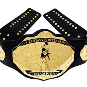 Undisputed Belts Fantasy Football Championship Belt Trophy - Spike (Black/Gold)