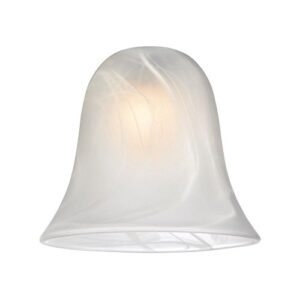 alabaster bell glass shade - lipless with 1-5/8-inch fitter opening