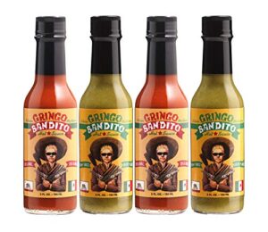 gringo bandito hot sauce, variety pack, 5 oz (pack of 4)