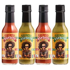 Gringo Bandito Hot Sauce, Variety Pack, 5 oz (Pack of 4)