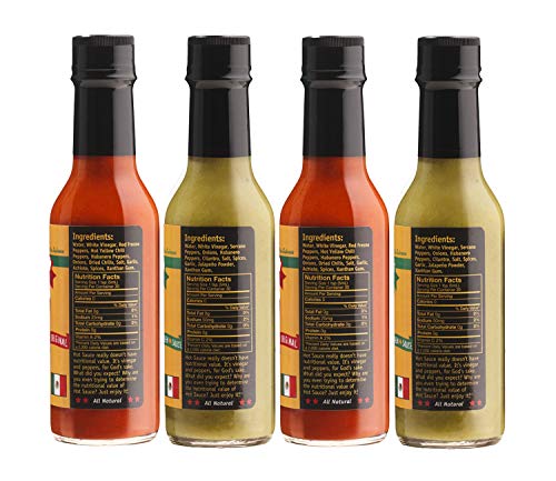 Gringo Bandito Hot Sauce, Variety Pack, 5 oz (Pack of 4)