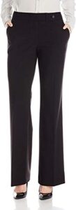 calvin klein straight-leg classic business casual pants for women, black, 14