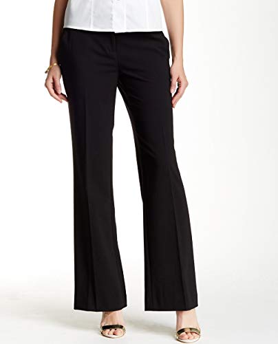 Calvin Klein Straight-Leg Classic Business Casual Pants for Women, Black, 14