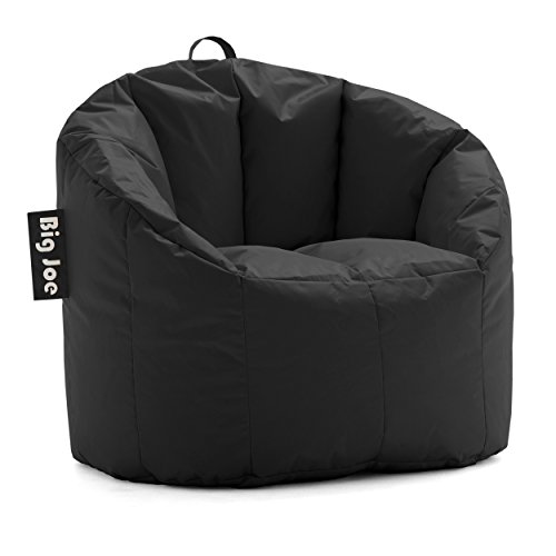 Big Joe Milano Bean Bag Chair, Black Smartmax, Durable Polyester Nylon Blend, 2.5 feet