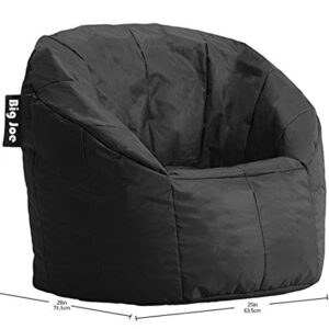 Big Joe Milano Bean Bag Chair, Black Smartmax, Durable Polyester Nylon Blend, 2.5 feet