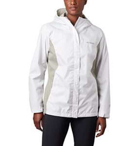 columbia women's arcadia ii jacket, white/flint grey, 3x plus