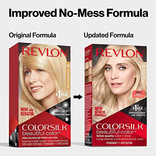 Revlon ColorSilk Beautiful Permanent Color, [04] Ultra Light Natural Blonde 1 ea (Pack of 2)