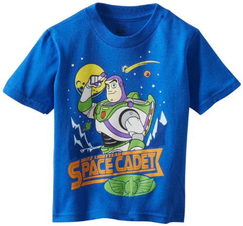 Disney Little Boys' Toddler Buzz Light Year Space Cadet Toddler T-Shirt, Royal, 3T