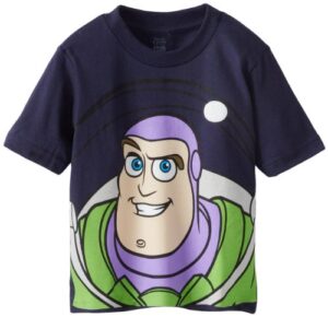 disney baby-boy's buzz lightyear and woody big face toy story t-shirt, navy, 3t