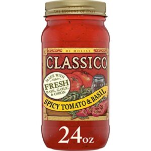 classico spicy tomato & basil spaghetti pasta sauce (24 oz jar)