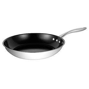 10" (26 cm) stainless steel pan by ozeri with eterna, a 100% pfoa and apeo-free non-stick coating