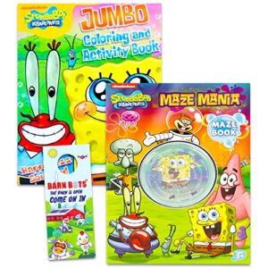 nick jr. spongebob squarepants coloring and activity book set (2 books ~ 96 pgs each)