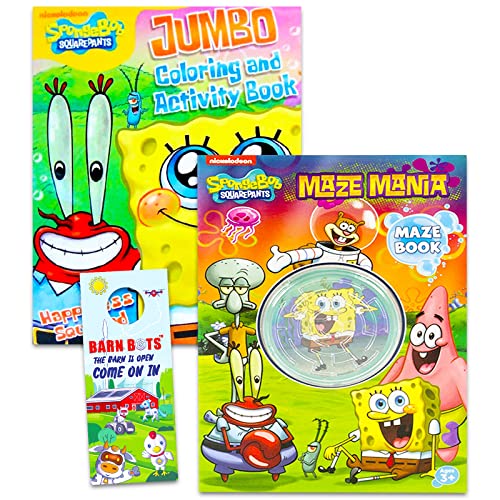 Nick Jr. Spongebob SquarePants Coloring and Activity Book Set (2 Books ~ 96 pgs each)