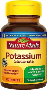 nature made potassium gluconate 550mg, 100 tablets