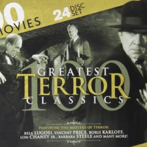 100 Greatest Terror Classics: Bela Lugosi - Vincent Price - Boris Karloff - Lon Chaney - Barbara Steele - Dr. Jekyll and Mr. Hyde - Hunchback of Notre Dame - Phantom of the Opera - Metropolis - Nosferatu - Night of the Living Dead - Little Shop of Horro