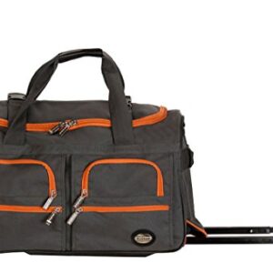 Rockland Rolling Duffel Bag, Charcoal, 22-Inch