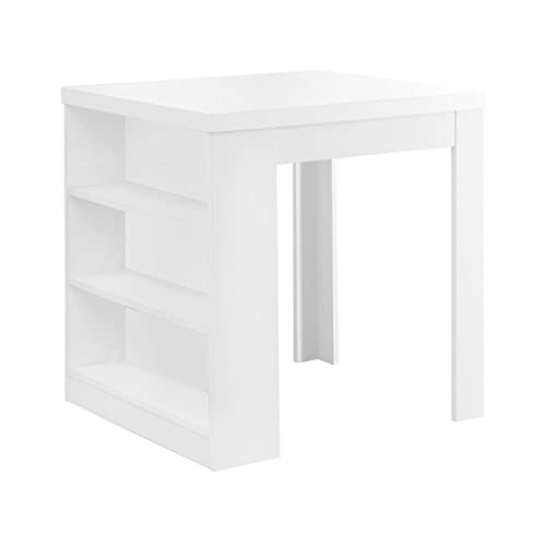 Monarch Specialties I 32"X 36" / White Counter Height DINING TABLE,