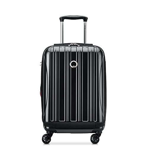 DELSEY Paris Helium Aero Hardside Expandable Luggage with Spinner Wheels, Black, Carry-On 19 Inch