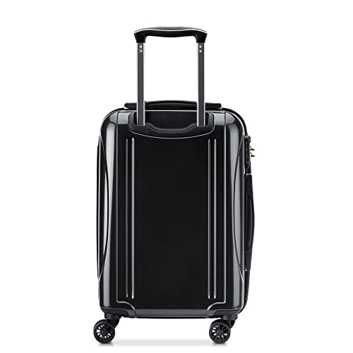 DELSEY Paris Helium Aero Hardside Expandable Luggage with Spinner Wheels, Black, Carry-On 19 Inch