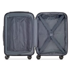 DELSEY Paris Helium Aero Hardside Expandable Luggage with Spinner Wheels, Black, Carry-On 19 Inch