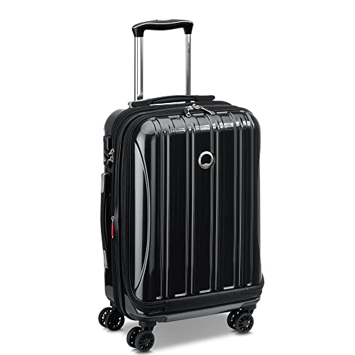 DELSEY Paris Helium Aero Hardside Expandable Luggage with Spinner Wheels, Black, Carry-On 19 Inch