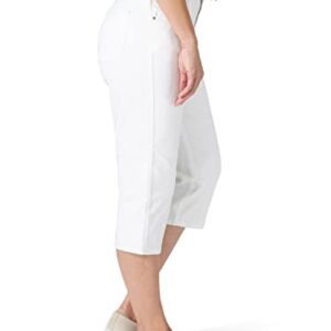 Lee Women's Relaxed Fit Capri Jean White 16