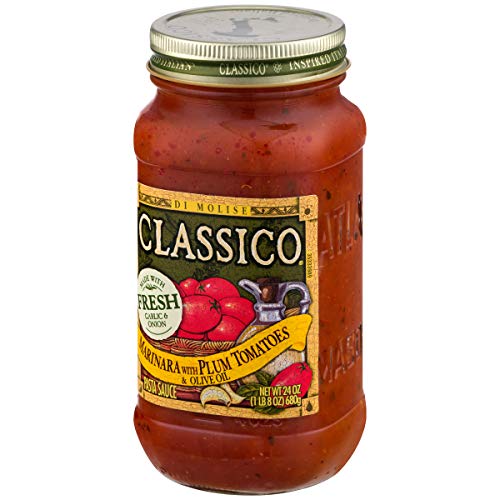 Classico Marinara with Plum Tomatoes & Olive Oil Pasta Sauce (24 oz Jar)