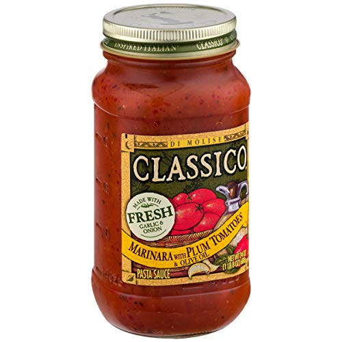 Classico Marinara with Plum Tomatoes & Olive Oil Pasta Sauce (24 oz Jar)