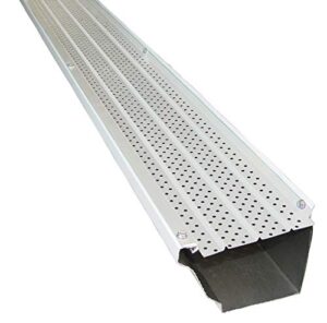 flexxpoint 30 year gutter cover system, white commercial 6" gutter guards, 102'