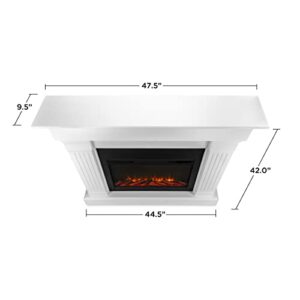 Real Flame 8020E-W Crawford Electric Fireplace, White