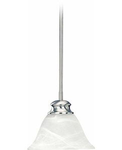 volume lighting v2141-33 troy mini-pendant, white,nickel
