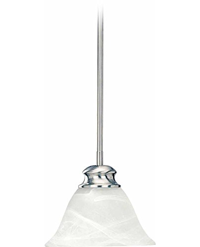 Volume Lighting V2141-33 Troy Mini-Pendant, White,Nickel