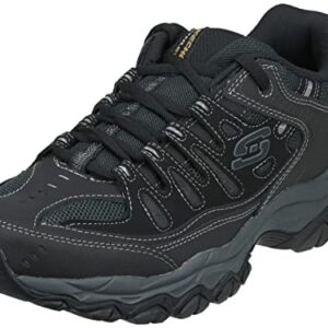 Skechers mens Afterburn M. Fit fashion sneakers, Black, 10 X-Wide US