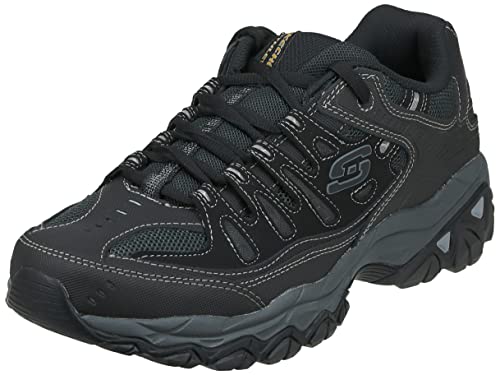 Skechers mens Afterburn M. Fit fashion sneakers, Black, 10 X-Wide US