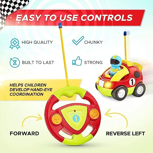 Liberty Imports My First Cartoon RC Race Car Radio Remote Control Toy for Baby, Toddlers, Children