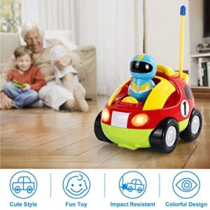 Liberty Imports My First Cartoon RC Race Car Radio Remote Control Toy for Baby, Toddlers, Children