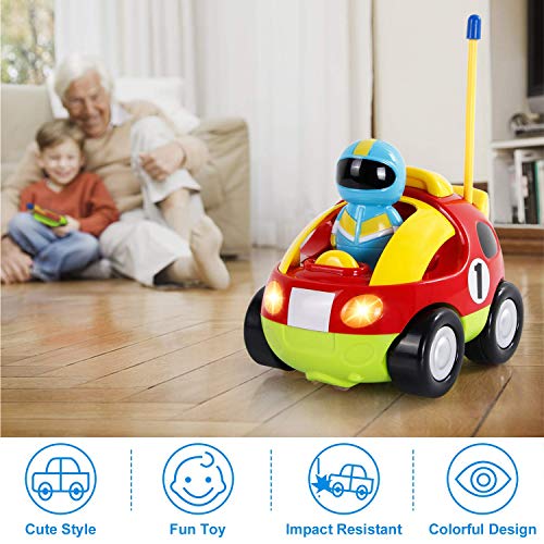 Liberty Imports My First Cartoon RC Race Car Radio Remote Control Toy for Baby, Toddlers, Children