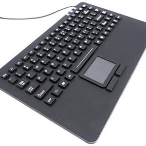 Industrial Computers Inc. Mini Keyboard with Touchpad IP68 Waterproof Rugged Silicone KBSI-87-TP
