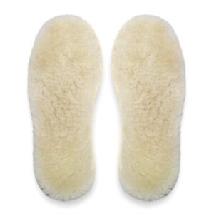 happystep genuine sheepskin lambswool cushioning shearling winter insoles with felt comfort sole(women 11)