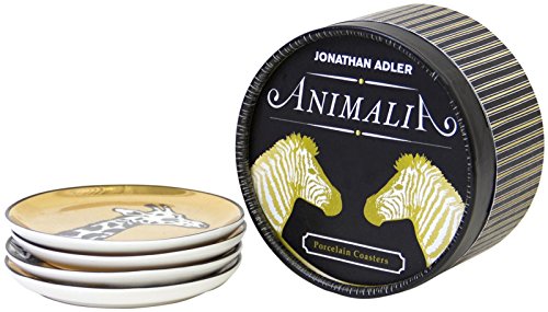 Jonathan Adler Animalia Coasters, Gold