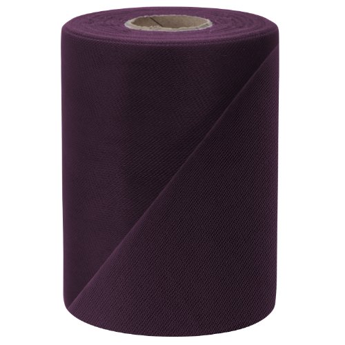 Falk Fabrics Tulle Spool, 6-Inch by 100-Yard, Eggplant