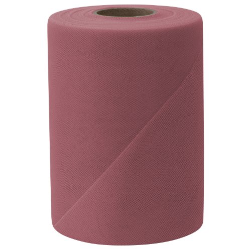 Falk Fabrics Tulle Spool, 6-Inch by 100-Yard, Dusty Rose