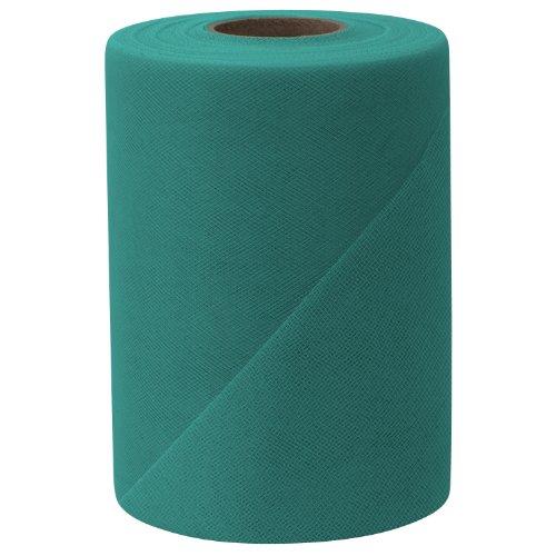 Falk Fabrics Tulle Spool, 6-Inch by 100-Yard, Teal