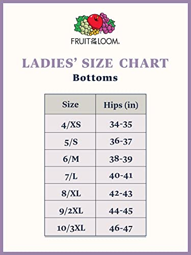 Fruit of the Loom Women's 6 Pack Assorted Cotton Boyshort Panties, Assorted, 9