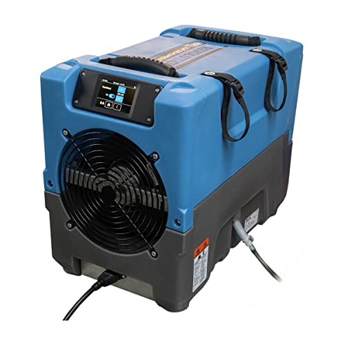 Dri-Eaz Revolution LGR Commercial Dehumidifier with Pump, Industrial, Compact, Crawlspace and Basement Drying, Durable, Portable, Blue, F413, Up to 17 Gallon Water Removal per Day