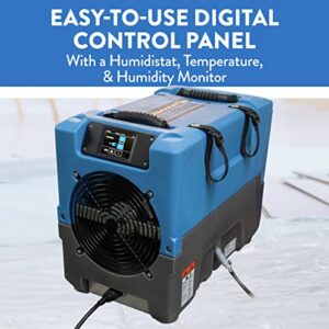 Dri-Eaz Revolution LGR Commercial Dehumidifier with Pump, Industrial, Compact, Crawlspace and Basement Drying, Durable, Portable, Blue, F413, Up to 17 Gallon Water Removal per Day