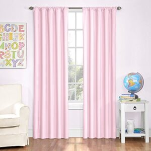 eclipse blackout thermal rod pocket window curtain for bedroom or nursery (1 panel)