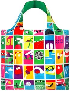 loqi artist games reusable shopping bag, multicolor