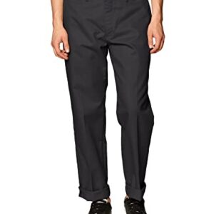 Lee Men's Total Freedom Relaxed Fit Flat Front Pant - 33W x 29L - Black