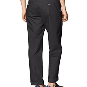 Lee Men's Total Freedom Relaxed Fit Flat Front Pant - 33W x 29L - Black